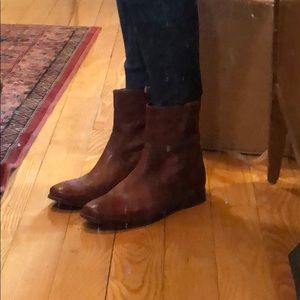 Frye Brown leather booties